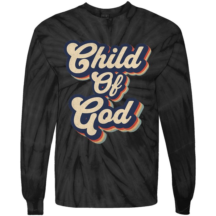 Child Of God Retro Religious Christian Design Tie-Dye Long Sleeve Shirt