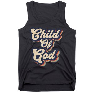 Child Of God Retro Religious Christian Design Tank Top