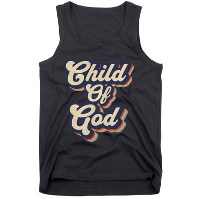 Child Of God Retro Religious Christian Design Tank Top