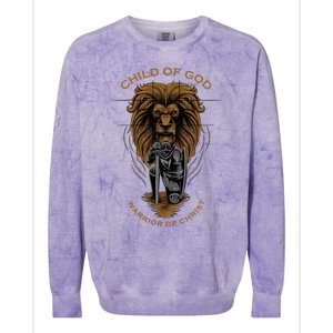 Child Of God Warrior Of Christ Jesus Christian Faith Graphic Colorblast Crewneck Sweatshirt