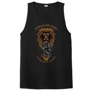 Child Of God Warrior Of Christ Jesus Christian Faith Graphic PosiCharge Competitor Tank