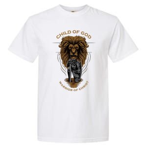 Child Of God Warrior Of Christ Jesus Christian Faith Graphic Garment-Dyed Heavyweight T-Shirt