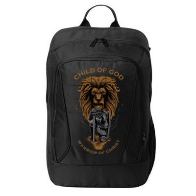 Child Of God Warrior Of Christ Jesus Christian Faith Graphic City Backpack