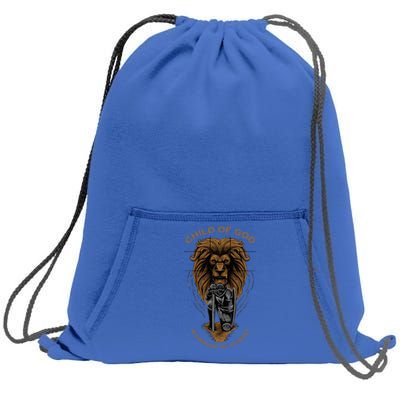 Child Of God Warrior Of Christ Jesus Christian Faith Graphic Sweatshirt Cinch Pack Bag