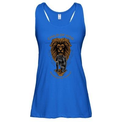 Child Of God Warrior Of Christ Jesus Christian Faith Graphic Ladies Essential Flowy Tank