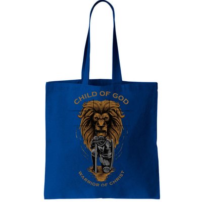 Child Of God Warrior Of Christ Jesus Christian Faith Graphic Tote Bag