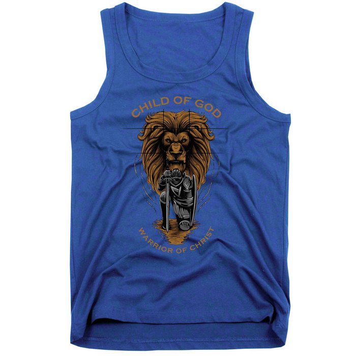 Child Of God Warrior Of Christ Jesus Christian Faith Graphic Tank Top