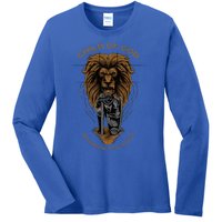 Child Of God Warrior Of Christ Jesus Christian Faith Graphic Ladies Long Sleeve Shirt