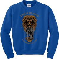 Child Of God Warrior Of Christ Jesus Christian Faith Graphic Kids Sweatshirt