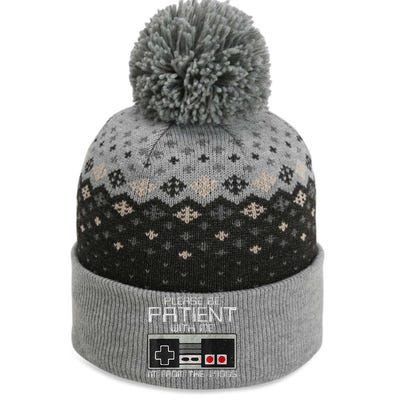 Cute Old Gamer Please Be Patient With Me Im From The 1900s Gift The Baniff Cuffed Pom Beanie