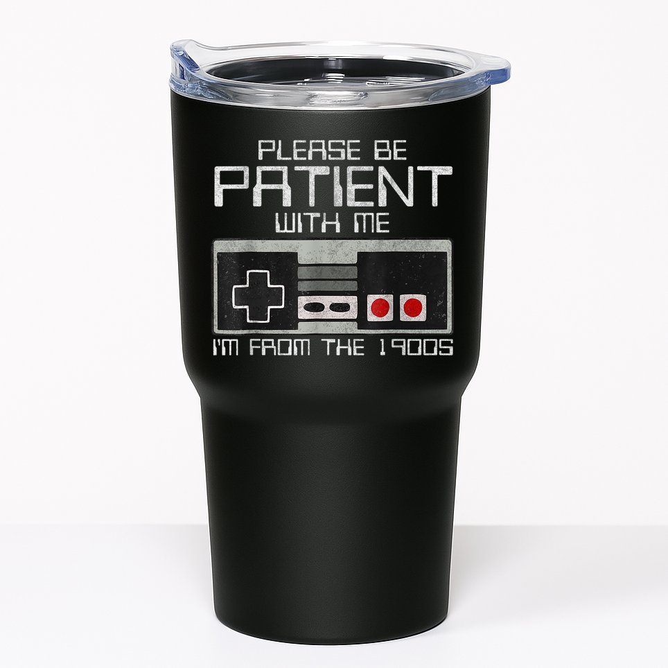 Cute Old Gamer Please Be Patient With Me Im From The 1900s Gift Tumbler