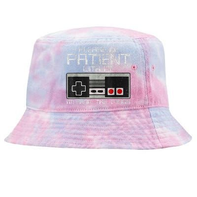 Cute Old Gamer Please Be Patient With Me Im From The 1900s Gift Tie-Dyed Bucket Hat