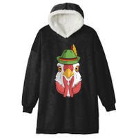 Chicken Oktoberfest German Bavarian Alpine Hat Bird Hooded Wearable Blanket