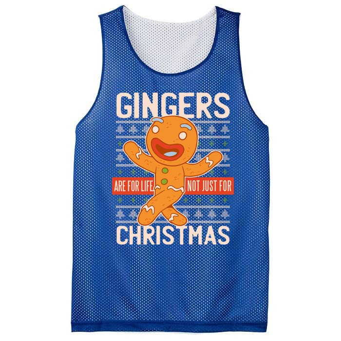 Christmas Outfit Gingerbread Christmas Xmas Cool Gift Mesh Reversible Basketball Jersey Tank