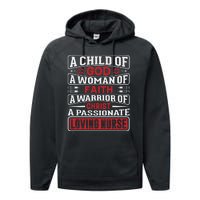 Child Of God Faithful Nurse Apparel Performance Fleece Hoodie