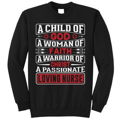 Child Of God Faithful Nurse Apparel Sweatshirt