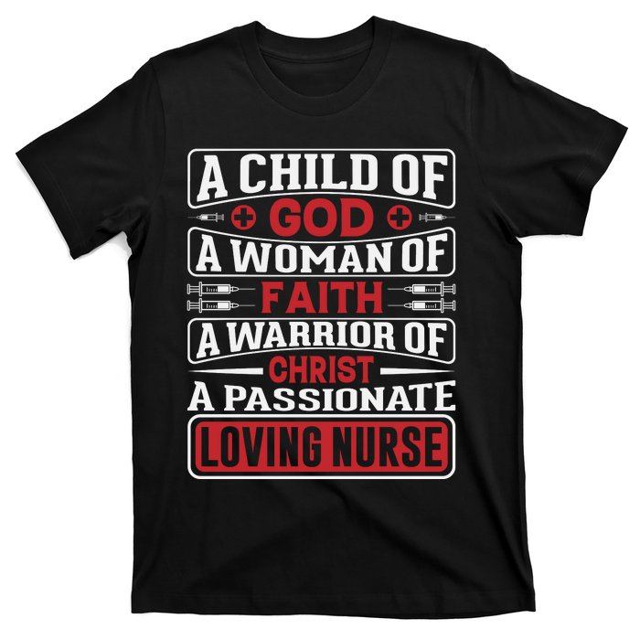 Child Of God Faithful Nurse Apparel T-Shirt