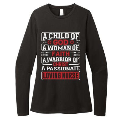 Child Of God Faithful Nurse Apparel Womens CVC Long Sleeve Shirt