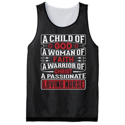 Child Of God Faithful Nurse Apparel Mesh Reversible Basketball Jersey Tank