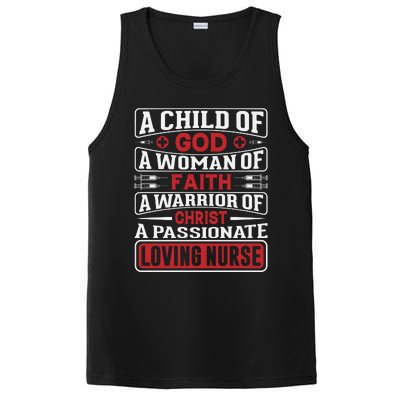 Child Of God Faithful Nurse Apparel PosiCharge Competitor Tank