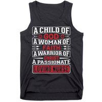 Child Of God Faithful Nurse Apparel Tank Top