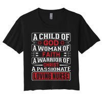 Child Of God Faithful Nurse Apparel Women's Crop Top Tee