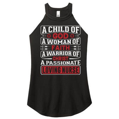 Child Of God Faithful Nurse Apparel Women's Perfect Tri Rocker Tank