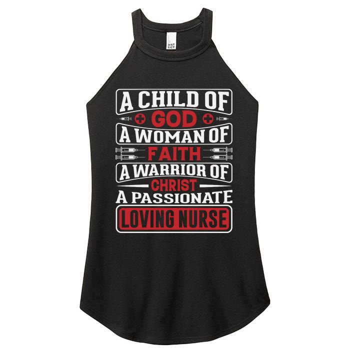 Child Of God Faithful Nurse Apparel Women's Perfect Tri Rocker Tank