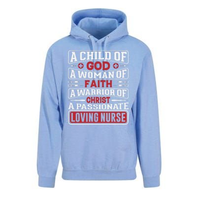 Child Of God Faithful Nurse Apparel Unisex Surf Hoodie