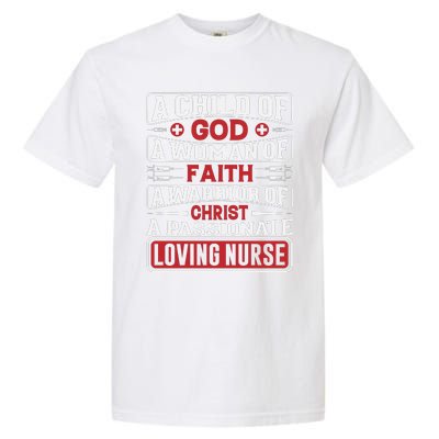 Child Of God Faithful Nurse Apparel Garment-Dyed Heavyweight T-Shirt