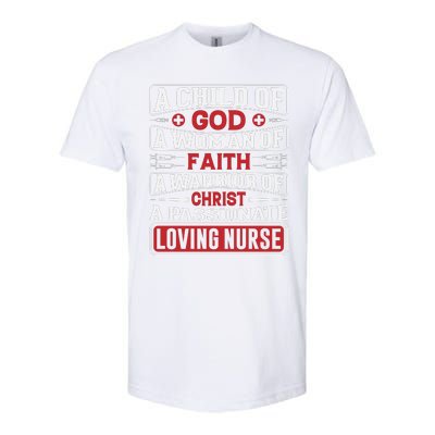 Child Of God Faithful Nurse Apparel Softstyle CVC T-Shirt