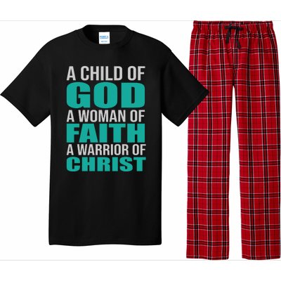 Child Of God Woman Of Faith Warrior Of Christ Pajama Set