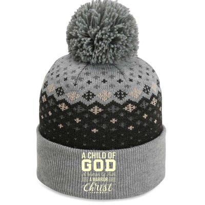 Child Of God Woman Of Faith Warrior Of Christ The Baniff Cuffed Pom Beanie