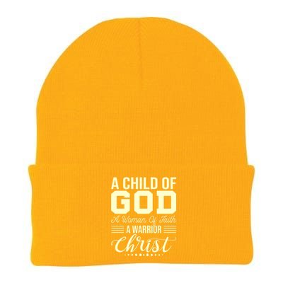 Child Of God Woman Of Faith Warrior Of Christ Knit Cap Winter Beanie