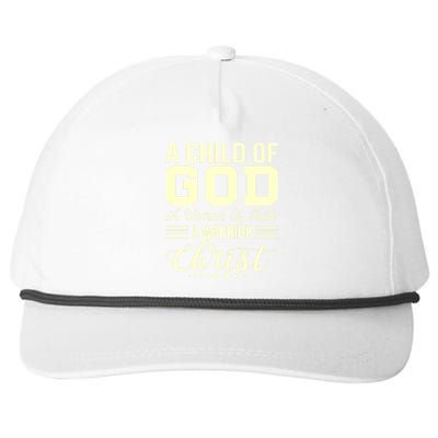 Child Of God Woman Of Faith Warrior Of Christ Snapback Five-Panel Rope Hat