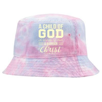 Child Of God Woman Of Faith Warrior Of Christ Tie-Dyed Bucket Hat