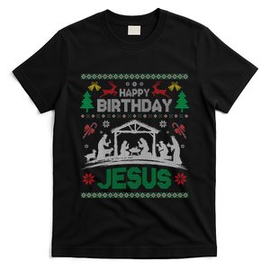 Christmas Outfit Happy Birthday Jesus Holiday Ugly T-Shirt