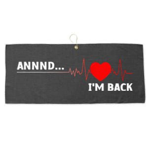 Cool Open Heart Surgery For Men Women Heart Attack Survivor Large Microfiber Waffle Golf Towel