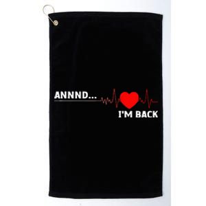 Cool Open Heart Surgery For Men Women Heart Attack Survivor Platinum Collection Golf Towel