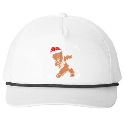 Christmas Out Here Looking Like A Snack Gingerbread Boujee Gift Snapback Five-Panel Rope Hat