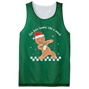 Christmas Out Here Looking Like A Snack Gingerbread Boujee Gift Mesh Reversible Basketball Jersey Tank