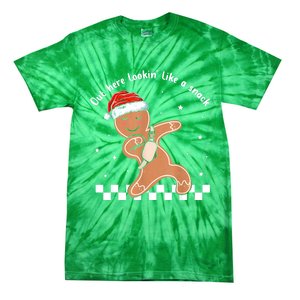 Christmas Out Here Looking Like A Snack Gingerbread Boujee Gift Tie-Dye T-Shirt