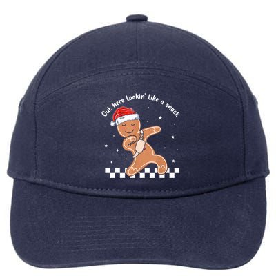 Christmas Out Here Looking Like A Snack Gingerbread Boujee Gift 7-Panel Snapback Hat