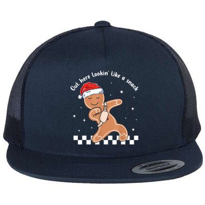 Christmas Out Here Looking Like A Snack Gingerbread Boujee Gift Flat Bill Trucker Hat