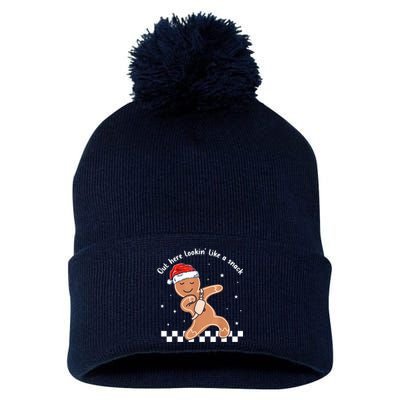 Christmas Out Here Looking Like A Snack Gingerbread Boujee Gift Pom Pom 12in Knit Beanie