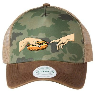 Creation Of Hot Dog Hot Dog Lover Fast Food Wiener Legacy Tie Dye Trucker Hat