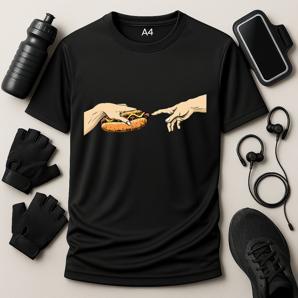 Creation Of Hot Dog Hot Dog Lover Fast Food Wiener Cooling Performance Crew T-Shirt