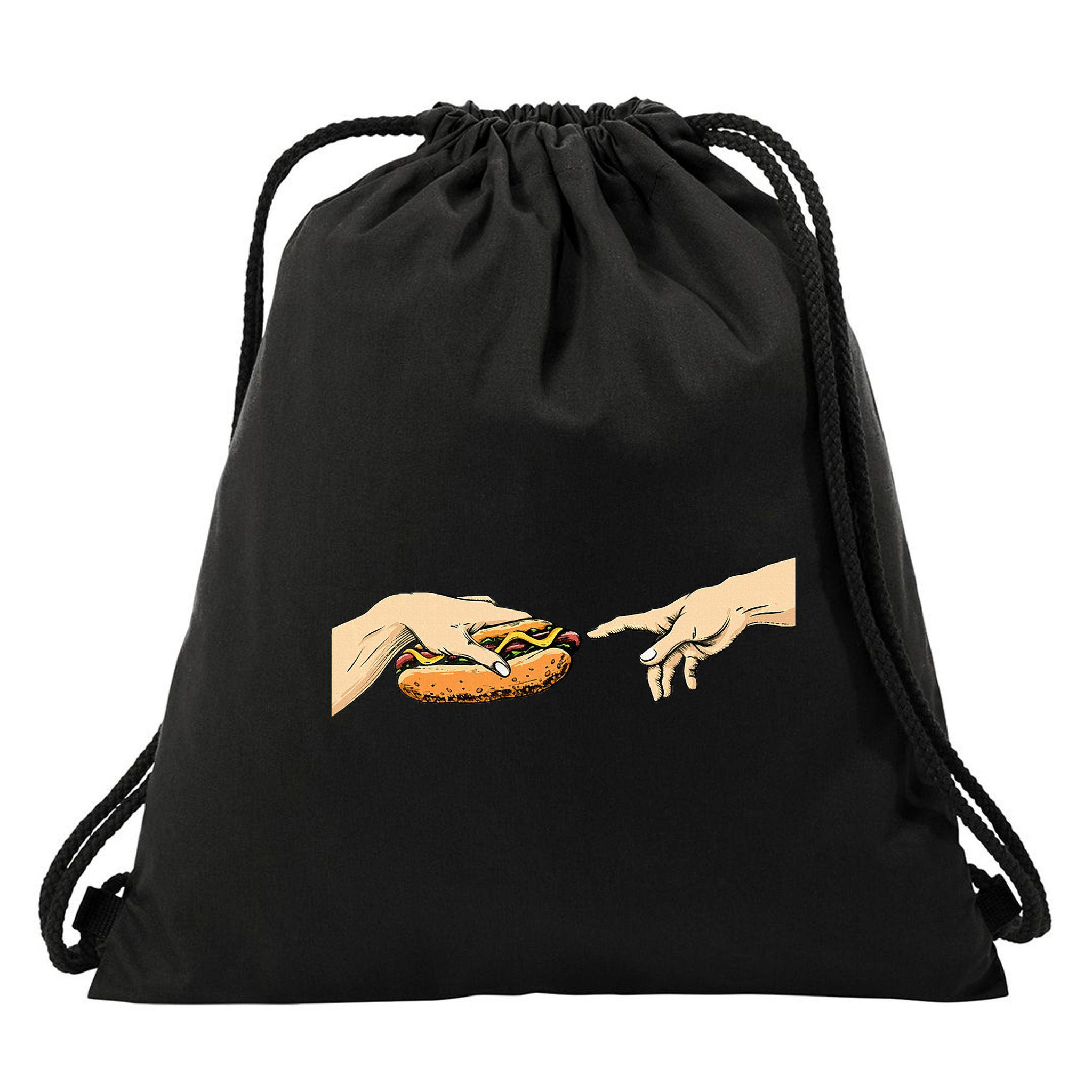 Creation Of Hot Dog Hot Dog Lover Fast Food Wiener Drawstring Bag