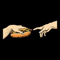 Creation Of Hot Dog Hot Dog Lover Fast Food Wiener Drawstring Bag