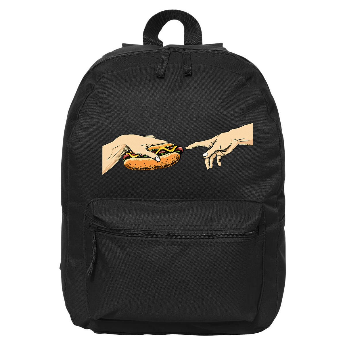 Creation Of Hot Dog Hot Dog Lover Fast Food Wiener 16 in Basic Backpack